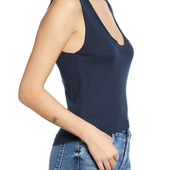 7 For All Mankind Navy Vintage Tank - Picture 2 of 4